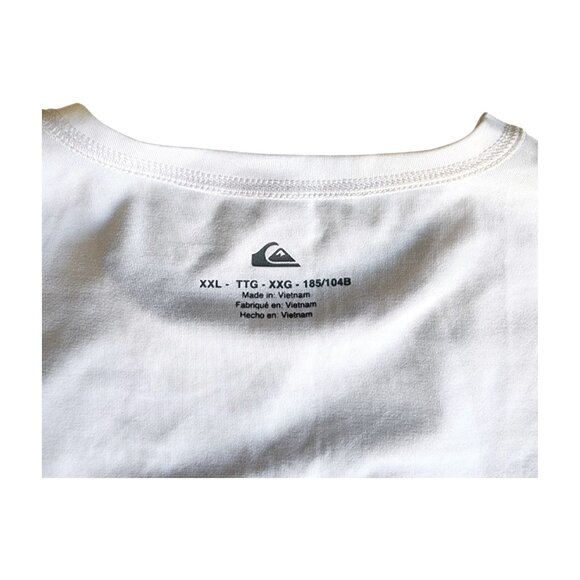 Quicksilver Pre-love Big & Tall White Long Sleeve Rash Guard. Size XXL - Picture 3 of 8